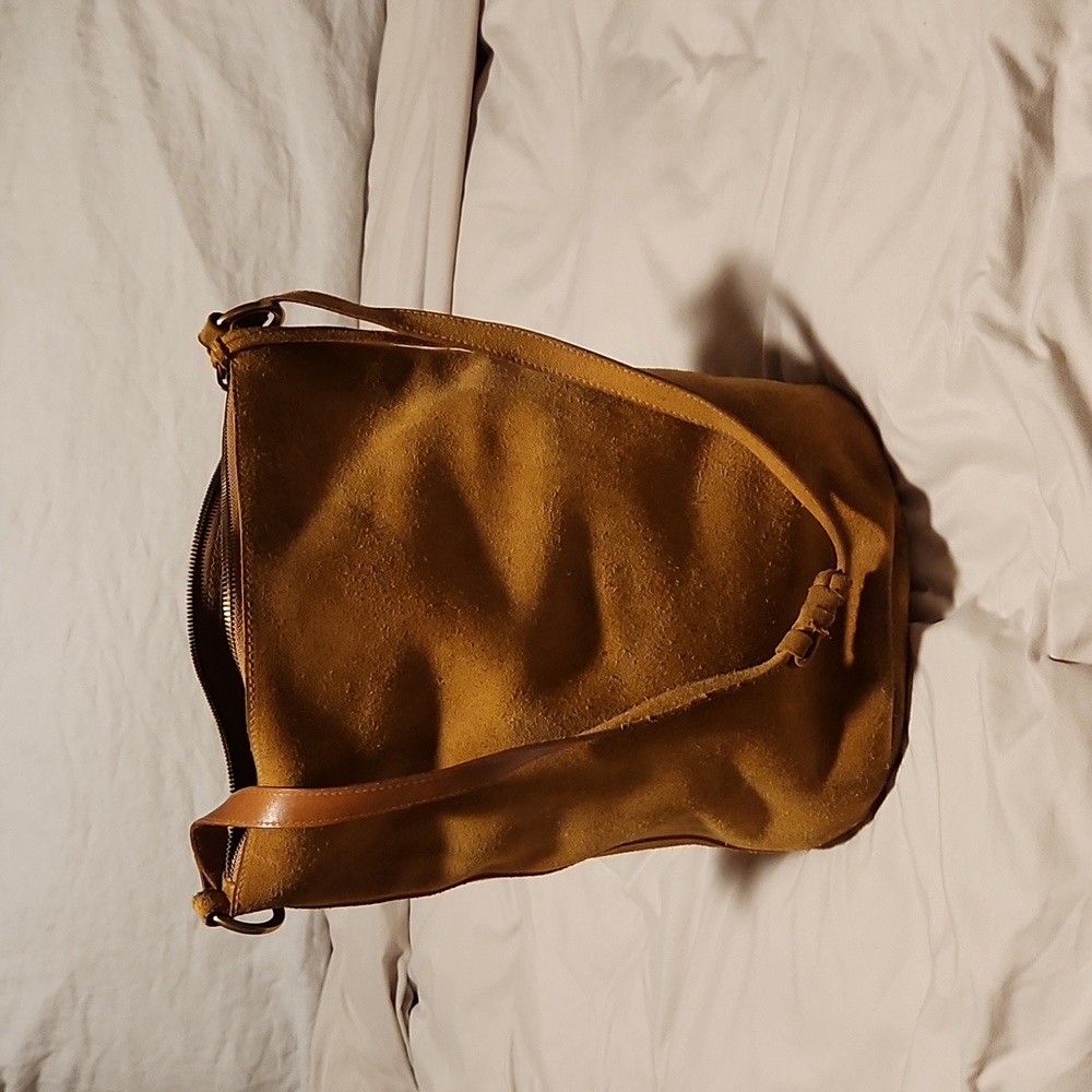 Madewell Golden Suede bucket bag